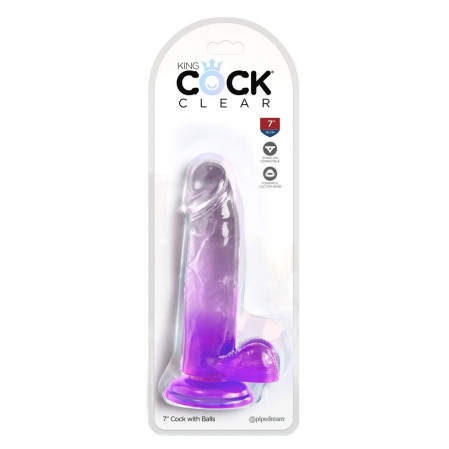 Clear 7“ Cock with Balls