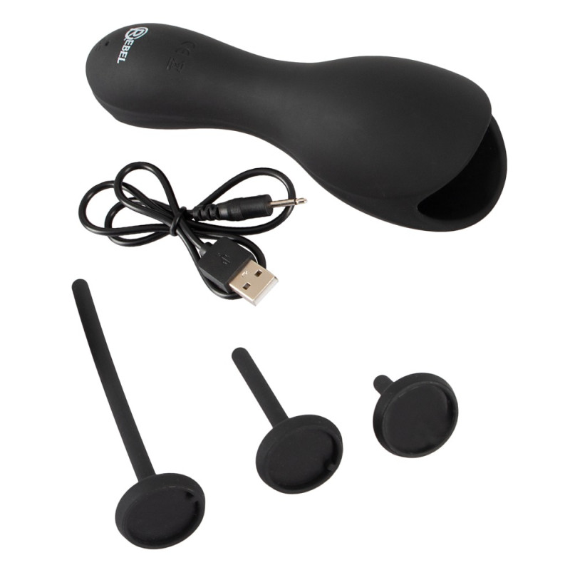 Glans Vibrator with 3 attachable Dilators