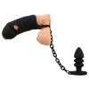 Cock cage with butt plug