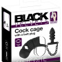 Cock cage with butt plug