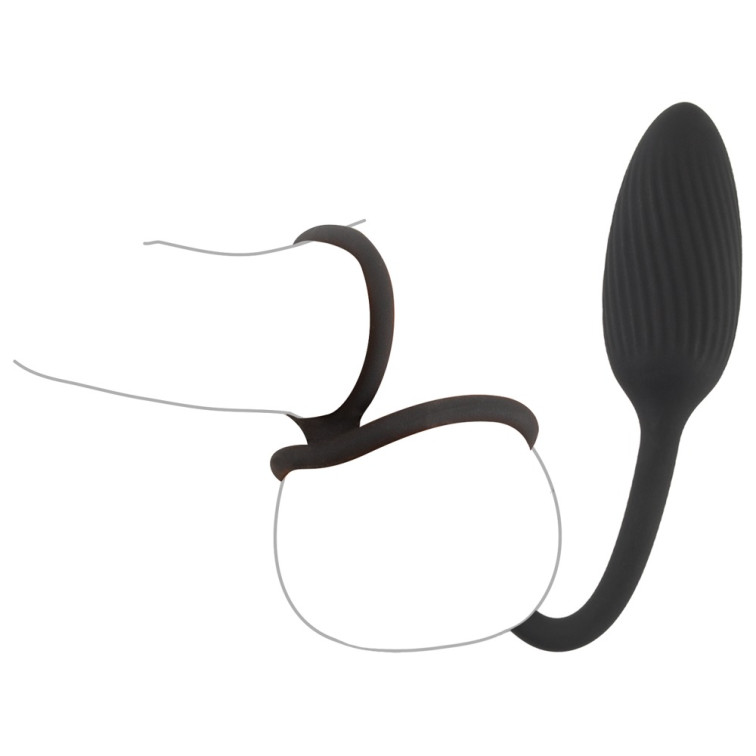 Cock and Ball Ring with RC Butt Plug