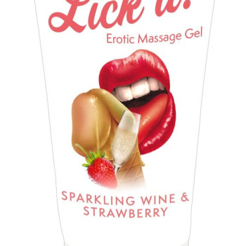 Erotic Massage Gel Sparkling Wine and Strawberry