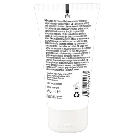 Erotic Massage Gel Sparkling Wine and Strawberry