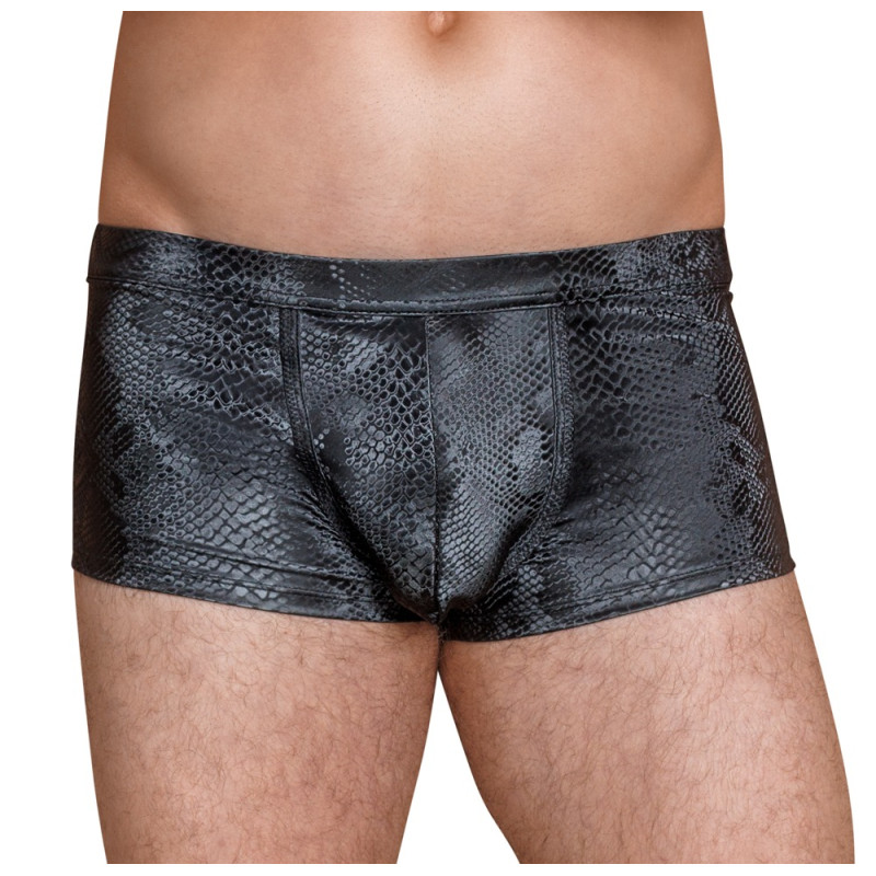 Svartar herrabuxur með snakeskin mynstri