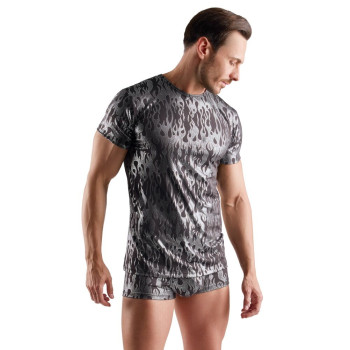 Silver and Black Shirt