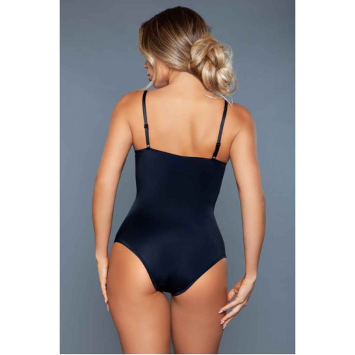 Black Deep V Bodysuit