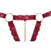 Open Bra and String Red