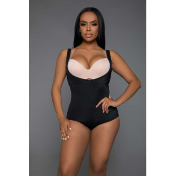 Black Jersey Knit Cami Set with Floral Lace Shorts