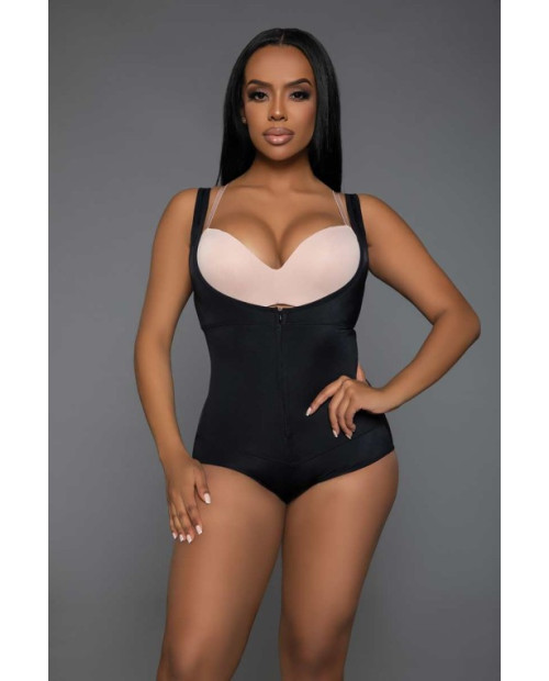 Black Jersey Knit Cami Set with Floral Lace Shorts