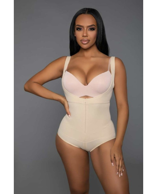 Nude Jersey Knit Cami Set with Floral Lace Shorts
