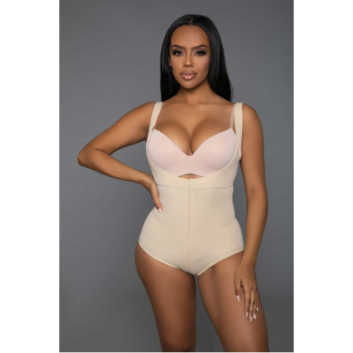 Nude Jersey Knit Cami Set with Floral Lace Shorts