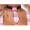 Schoolgirl Costume hálfgegnsær bleikur