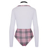 Schoolgirl Costume hálfgegnsær bleikur