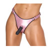 Pink Glossy Dildo Thong