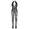 Catsuit með þykku blómamynstri