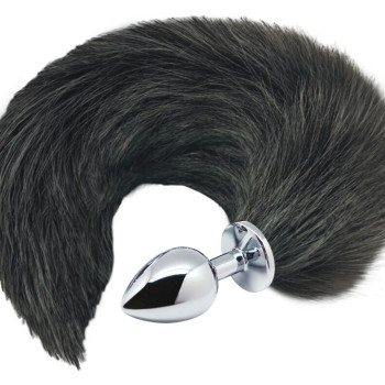 Black & White Fox Tail Small
