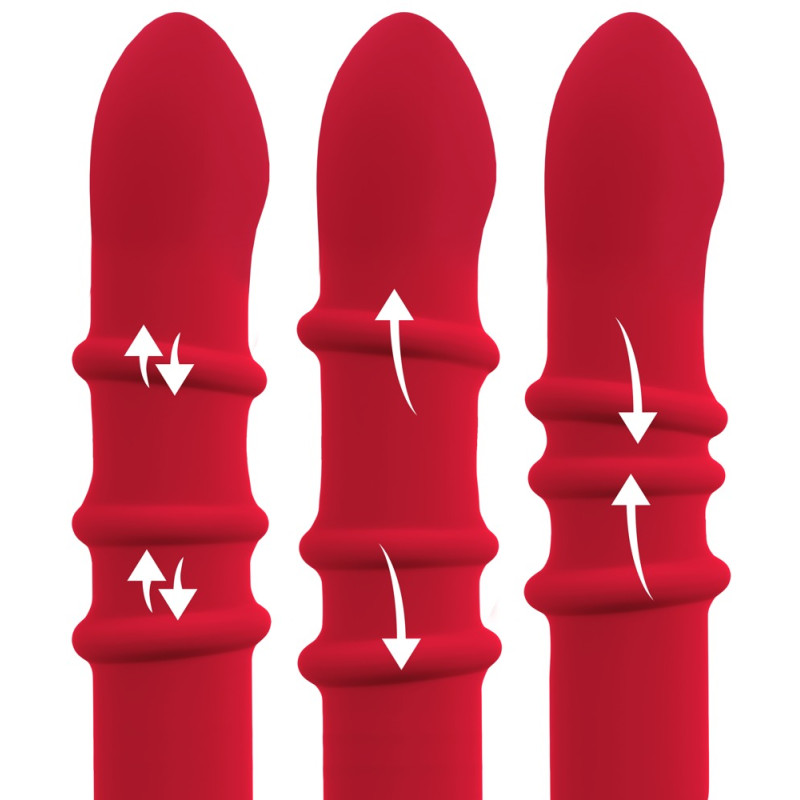 Rabbit Vibrator with 3 Moving Rings
