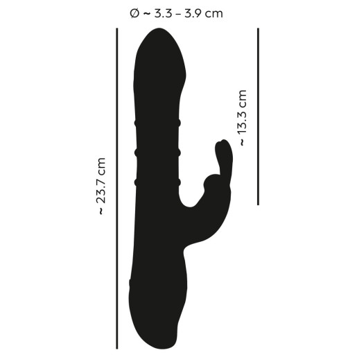 Rabbit Vibrator with 3 Moving Rings