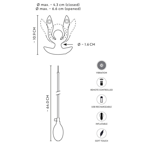 RC Inflatable Expander Plug with Vibration