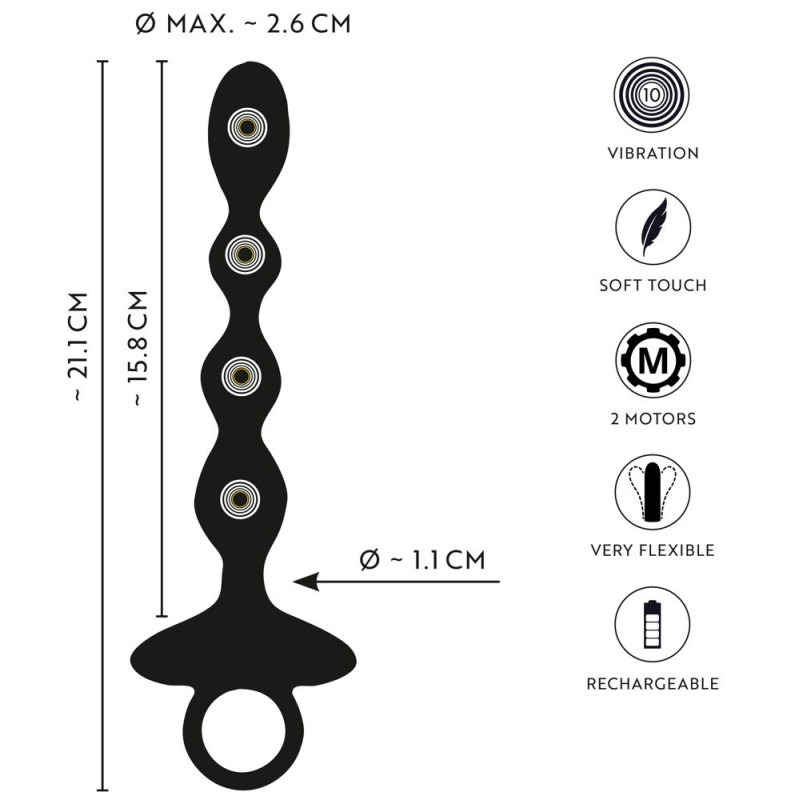 Flexible Anal Beads with Jumping Vibrations