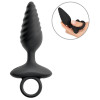 Flexible Butt Plug Twisted Design with Vibrations