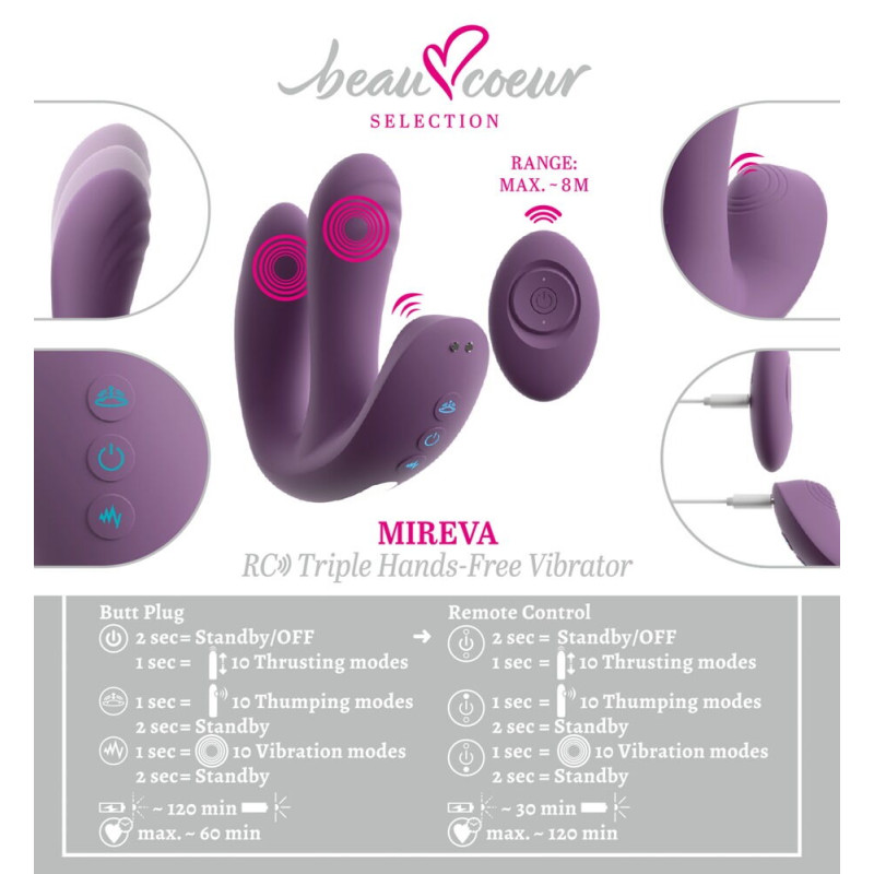 MIREVA RC Triple Hands-Free Vibrator
