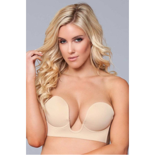 Nude Deep V Bra