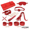  7 pcs Bondage Set with Carry bag Red