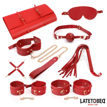  7 pcs Bondage Set with Carry bag Red