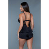 Eyelash Cami Set with Plunging Neckline