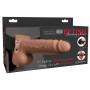 Fetish Fantasy 7" Hollow Rechargeable Strap-On with Remote, Tan