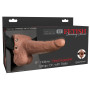 Fetish Fantasy 6" Hollow Rechargeable Strap-On with Balls, Tan
