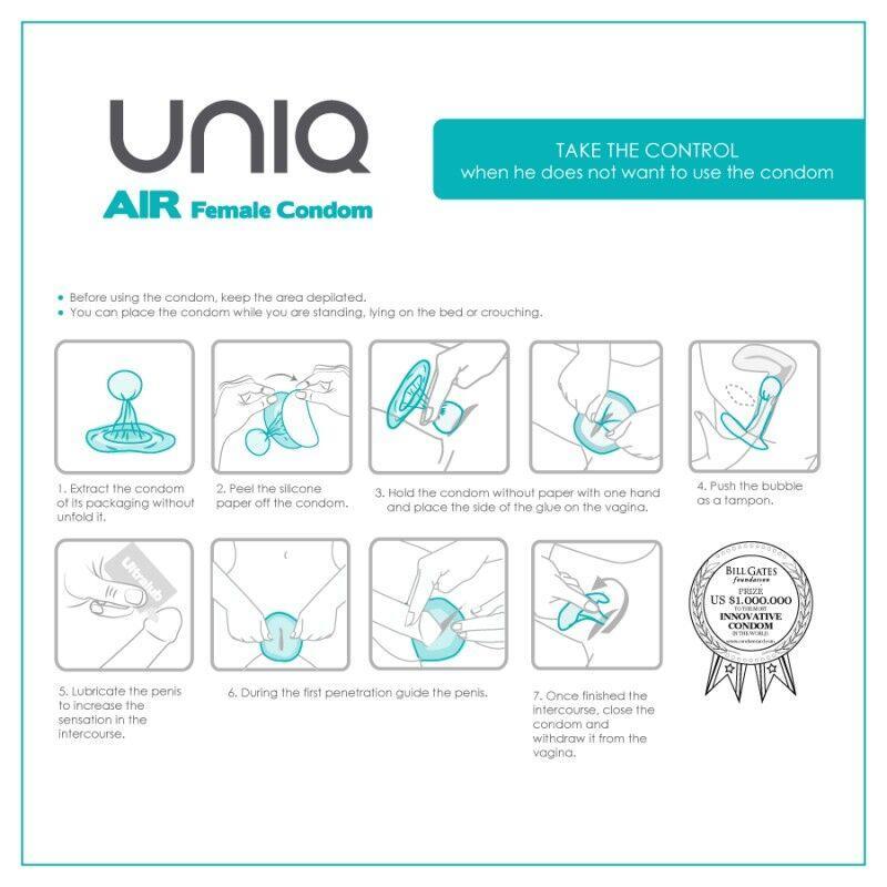  Air Female Condoms without Latex 3 pcs