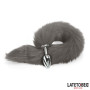  Anal plug with tail Gray 40 cm