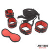  Bed Eestraint Set with Blindfold Adjustable Cuffs