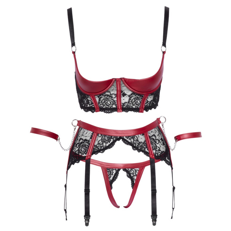 Shelf Bra Set black/red