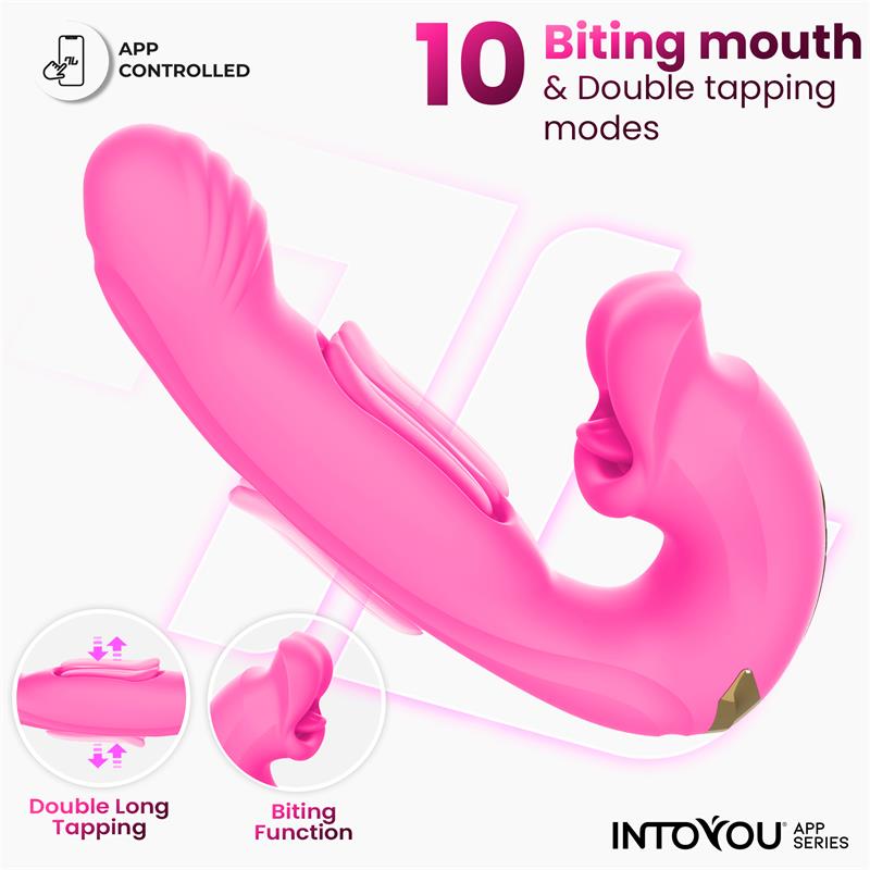  Bimby Biting and Double Tongue Tapping Vibrator with App