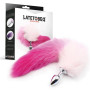  Butt Plug with Pink and White Tail Size S