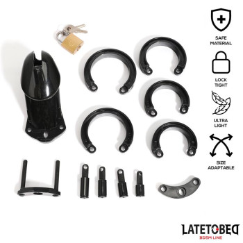  Chastity Penis Cage Long Black