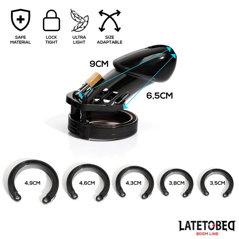  Chastity Penis Cage Long Black