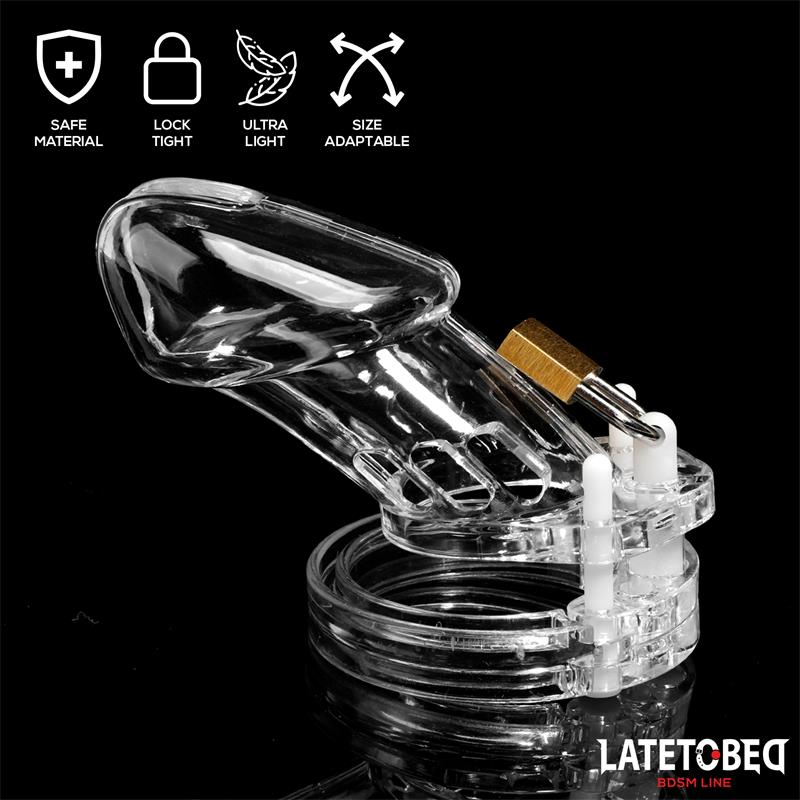  Chastity Penis Cage Long Clear