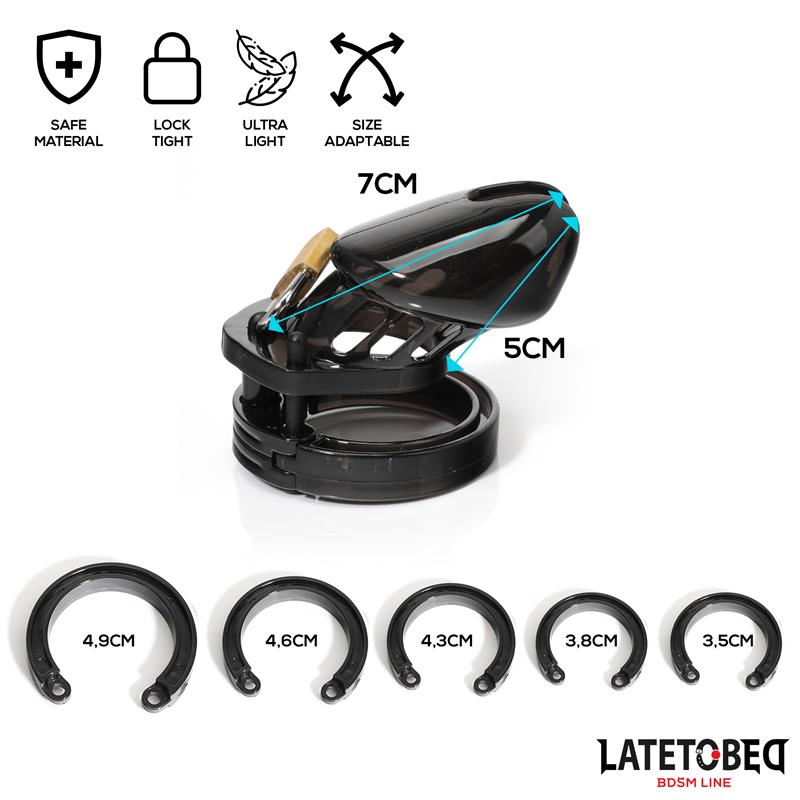  Chastity Penis Cage Short Black