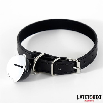  Collar with Bell Black Adjustable