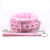  Collar with Leash Pastel Pink