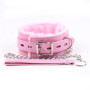  Collar with Leash Pastel Pink