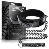  Collar with Leash Sapphire Vegan Leather