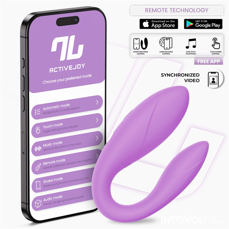  Couple Toy with App Flexible Silicone Lavender