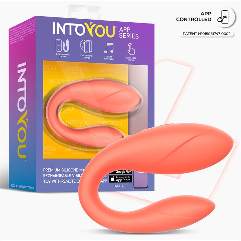  Couple Toy with App Flexible Silicone Salmon