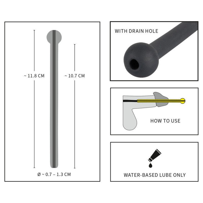 Penis Plug Piss Play black