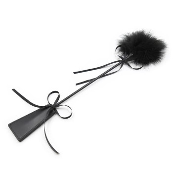 Feather Tickler and Paddle 49 cm Black